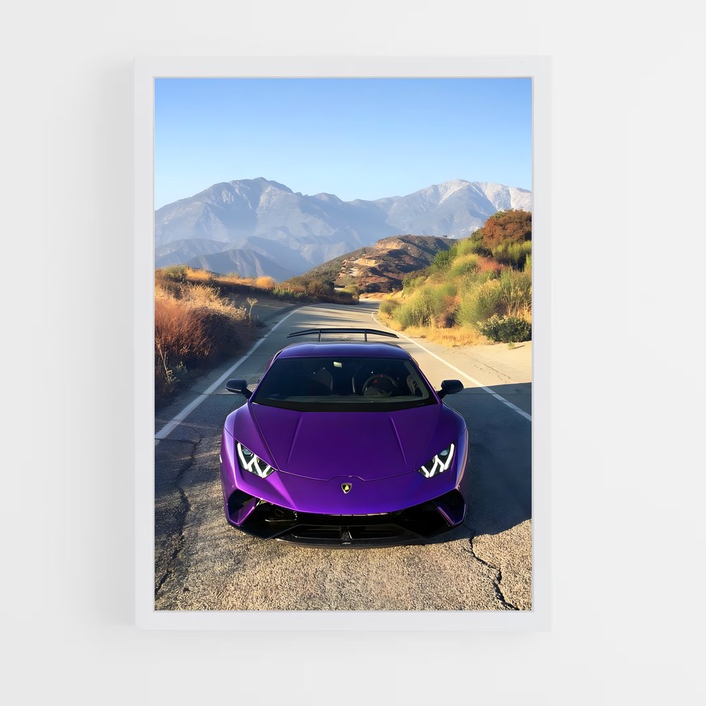 Poster Huracan Violet – affiche Lamborghini (vue 3)